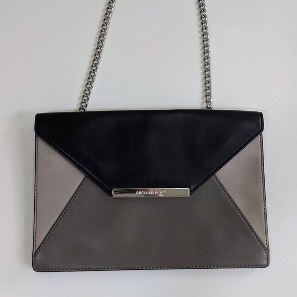 Michael Kors Evening Envelope Clutch Shoulder Handbag w/Chain. Leather - Picture 3 of 14